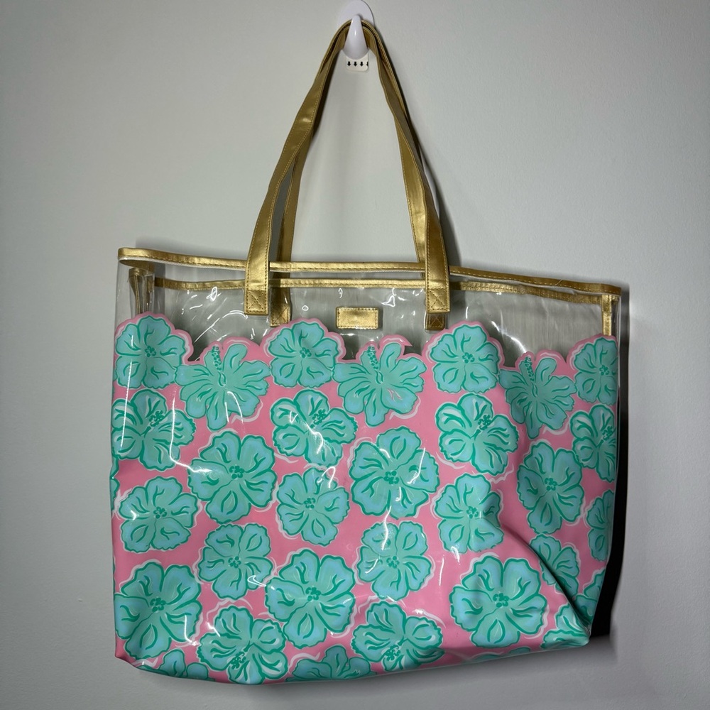 Simply Southern Hibiscus Brush Waterproof Beach Tote Bag - Picture 5 of 5